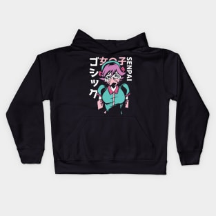 PASTEL GOTH ANIME GIRL Kids Hoodie